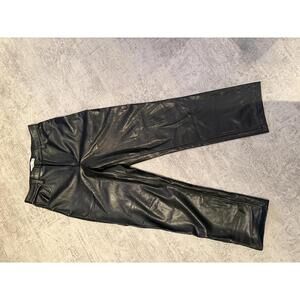 Abercrombie Curve Love Black Women's Faux Leather Pants sz 30/10